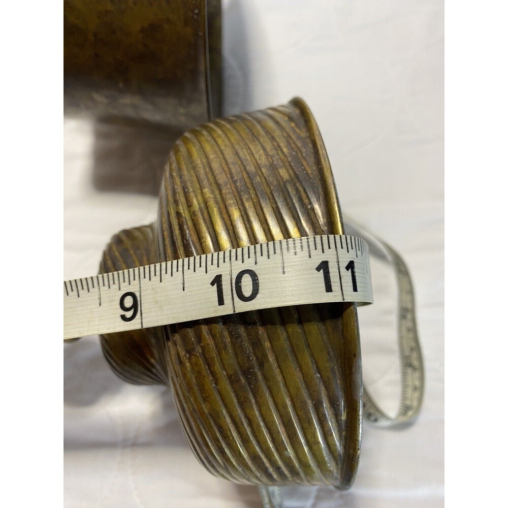 2 Maitland Smith Heavy Brass Candle Holders 11-11.5”Handmade In The Philippines - Picture 7 of 16